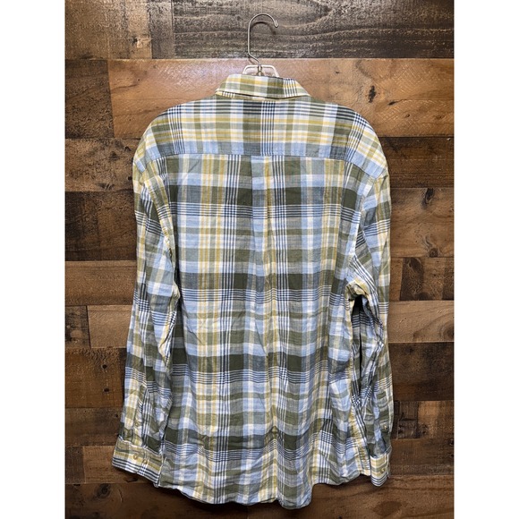 Johanie O Santa Monica CA Men's Plaid Long Sleeve Button Down Shirt XLarge - Picture 3 of 5
